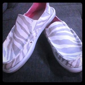 Girls Zebra Sanuk Shoes NNW